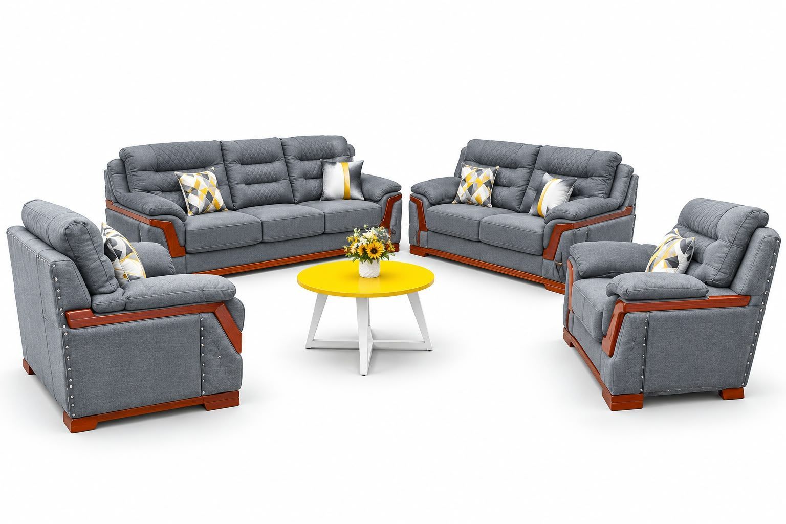 Grey Semi Recliner